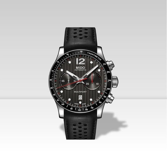Orologio cronografo uomo Mido Multifort M0256271606100. Orologio con cinturino cuoio sportivo