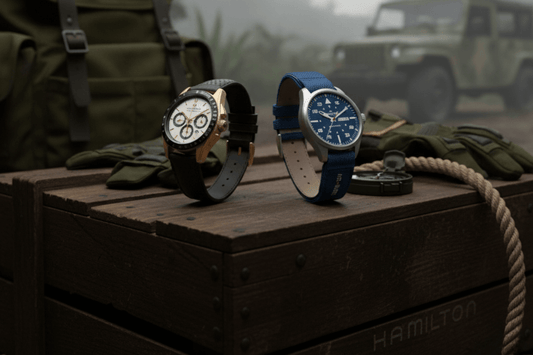 Hamilton orologio militare Jazzmaster Performer Khaki Air-Glaciers