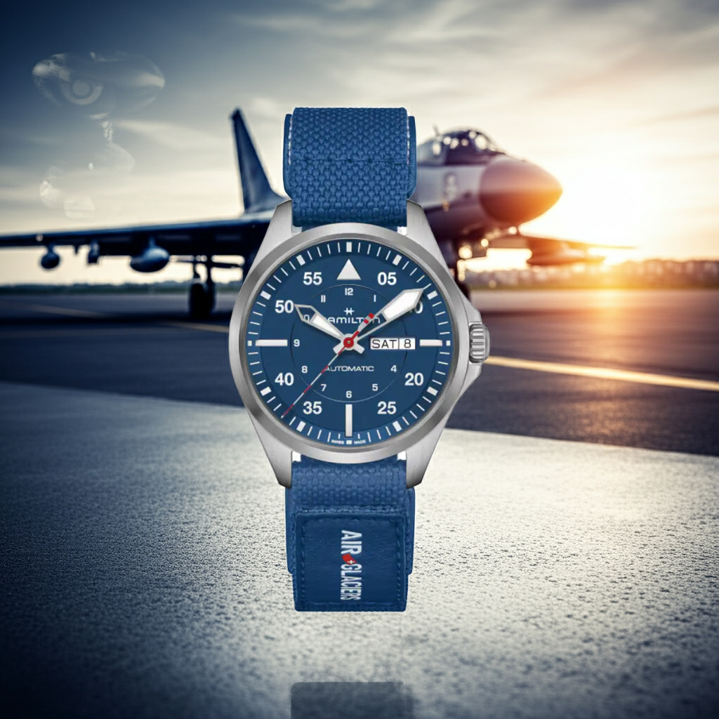 Orologio Automatico uomo | Hamilton - Khaki Aviation Pilot Day Date Auto “Air‑Glaciers" - H64655941