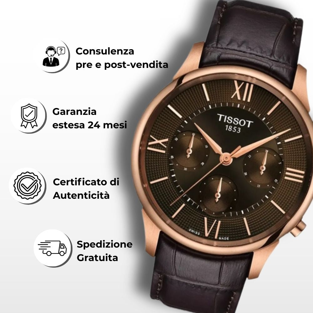 Servizi Youwatchtime: spedizione gratuita, certificato di autenticità e consulenza su orologi Tissot nuovi.