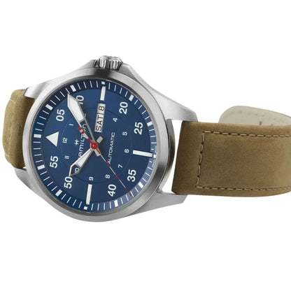 Orologio Automatico uomo | Hamilton - Khaki Aviation Pilot Day Date Auto “Air‑Glaciers" - H64655941