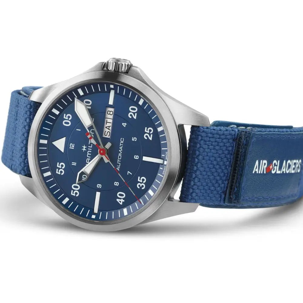 Orologio Automatico uomo | Hamilton - Khaki Aviation Pilot Day Date Auto “Air‑Glaciers" - H64655941