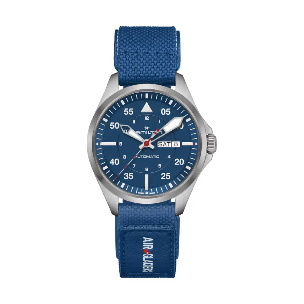 Orologio Automatico uomo | Hamilton - Khaki Aviation Pilot Day Date Auto “Air‑Glaciers" - H64655941