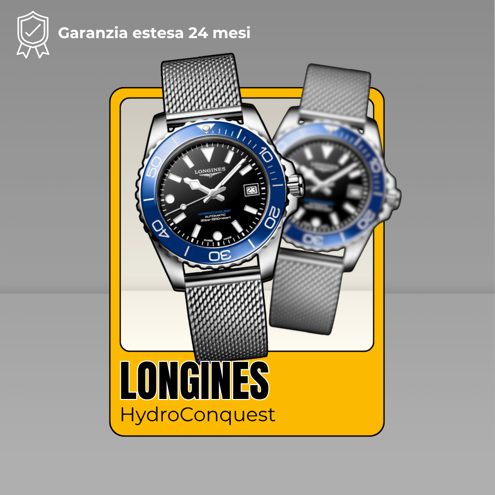 Orologio automatico Longines in pronta consegna collezione Hydroconquest garanzia 24 mesi
