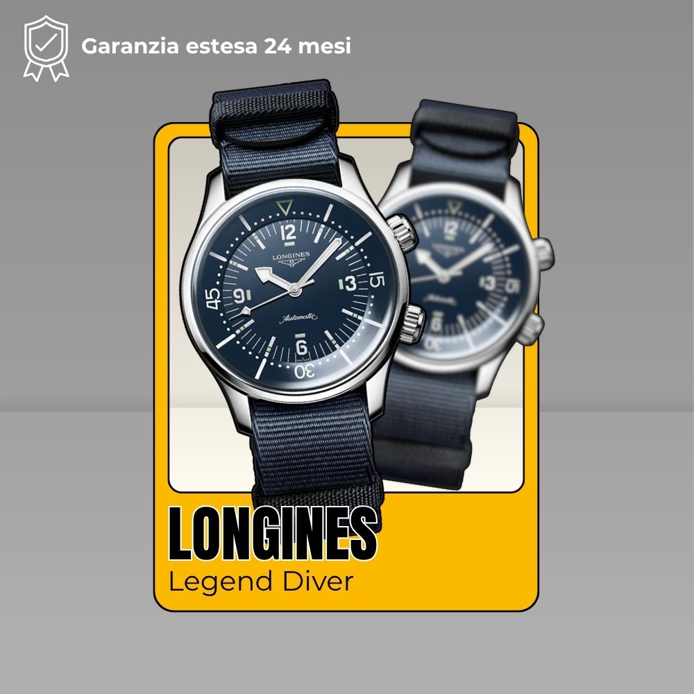 Longines Legend Diver in primo piano, vantaggi esclusivi e garanzia estesa 24 mesi