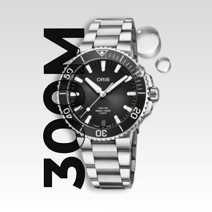 Orologio diver professionale Oris Aquis Date impermeabile fino a 300 metri o 30 bar ideale per immersioni.
