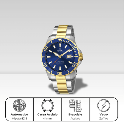 Orologio automatico Festina con cassa e bracciale in acciaio F20532/2