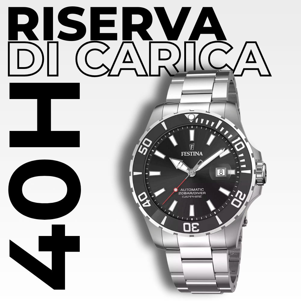 Orologio automatico movimento Miyota 8215, con riserva di carica di 40 ore. Festina f20531/4