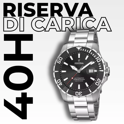 Orologio automatico movimento Miyota 8215, con riserva di carica di 40 ore. Festina f20531/4