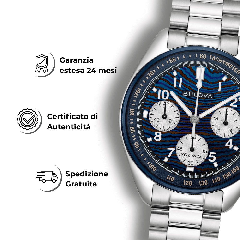 Orologio Bulova originale certificato Lunar Pilot Heritage 98a329