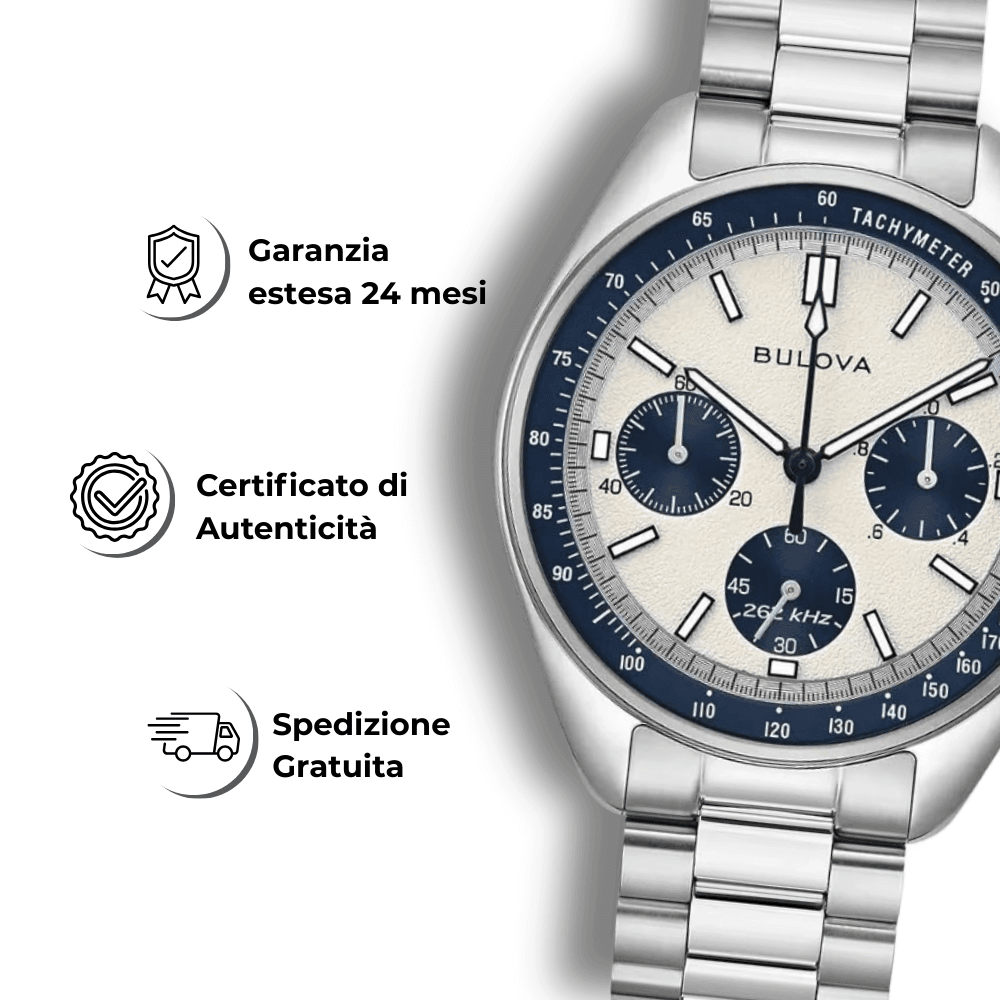 Orologio Bulova originale certificato Lunar Pilot Heritage 98k112