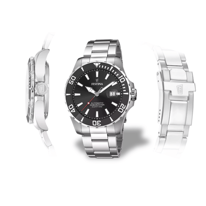 Orologio cassa in acciaio e bracciale in acciaio, con chiusura deployante. Festina F20531/4