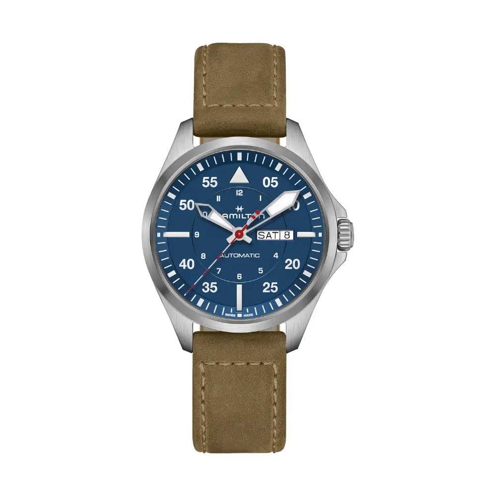 Orologio Automatico uomo | Hamilton - Khaki Aviation Pilot Day Date Auto “Air‑Glaciers" - H64655941