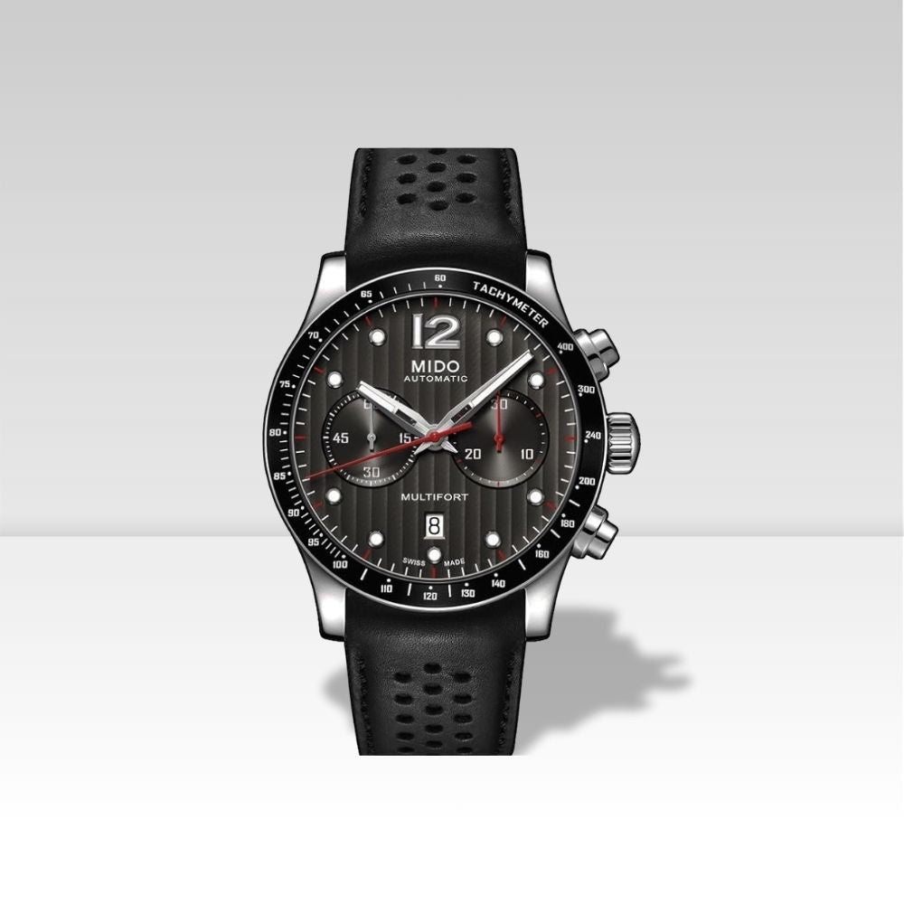 Orologio cronografo uomo Mido Multifort M0256271606100. Orologio con cinturino cuoio sportivo