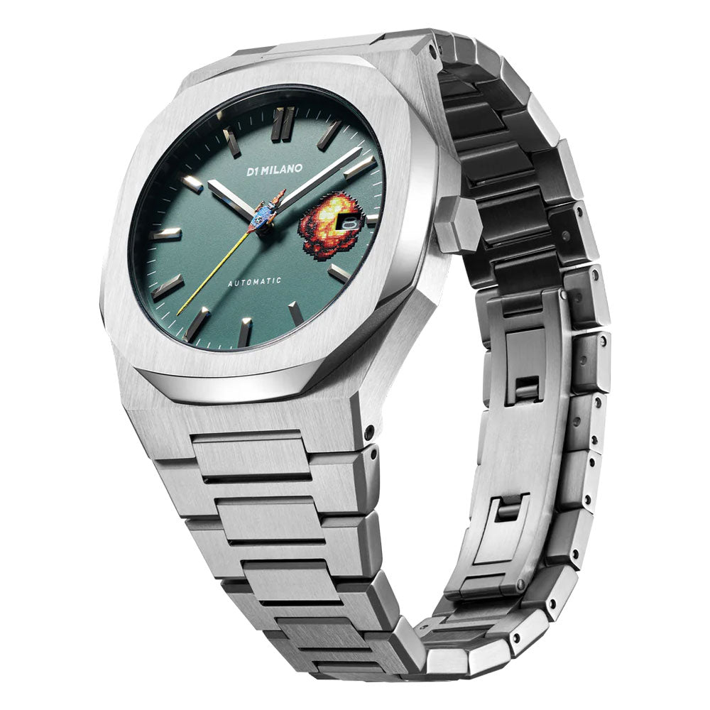 Orologio da polso uomo D1 Milano automatic retro blue acciaio