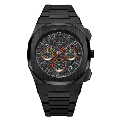 Orologio acciaio nero da polso uomo D1 Milano Sprint Chronograph
