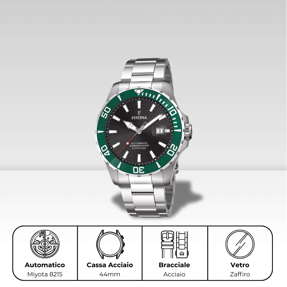 Orologio Festina automatic con cassa e bracciale in acciaio F20531/2