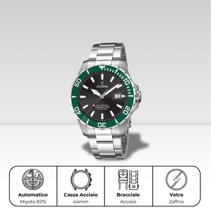 Orologio Festina automatic con cassa e bracciale in acciaio F20531/2