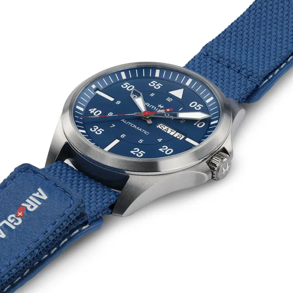 Orologio Automatico uomo | Hamilton - Khaki Aviation Pilot Day Date Auto “Air‑Glaciers" - H64655941