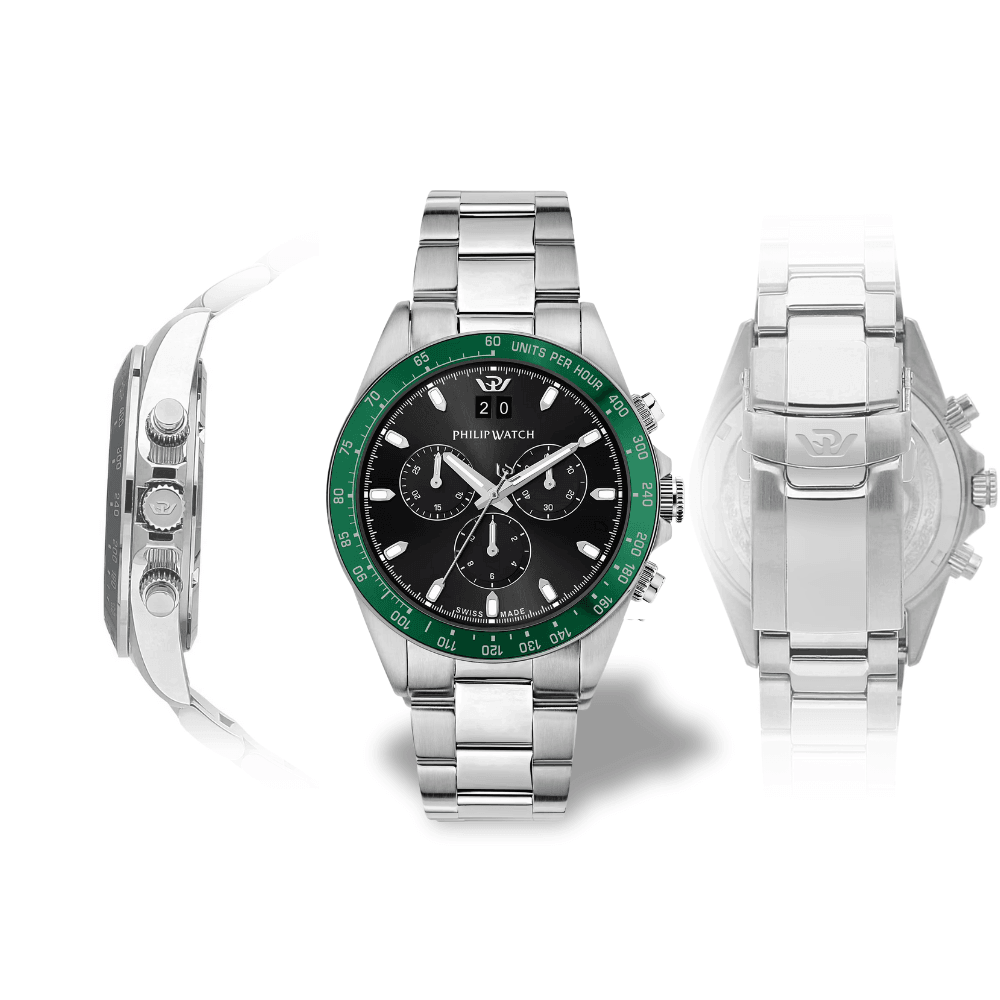 Orologio Philip Watch con bracciale e cassa in acciaio, Caribe Sport r8273607010