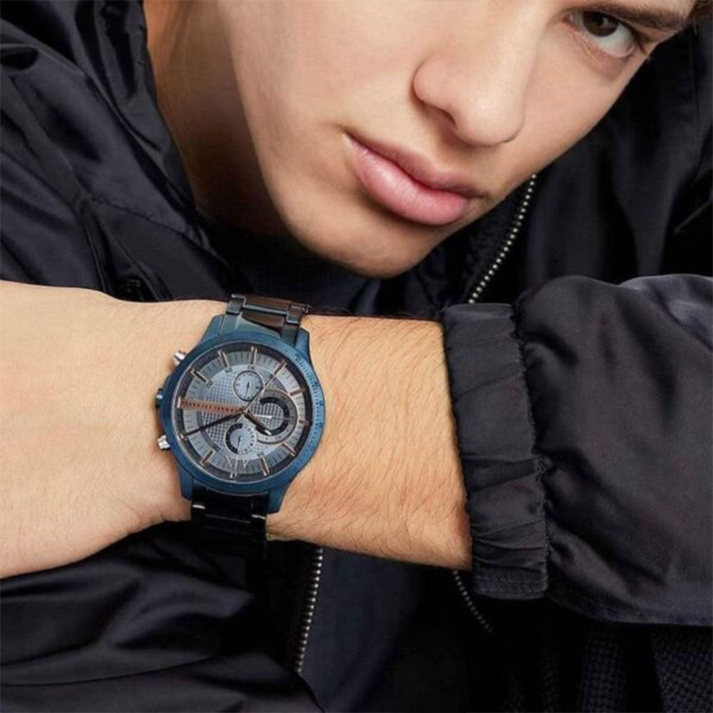 Orologio da polso Armani Emporio Exchange AX2430 uomo acciaio blu
