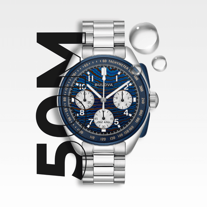 Orologio resistente acqua 5 bar Bulova Lunar Pilot Heritage 98a329