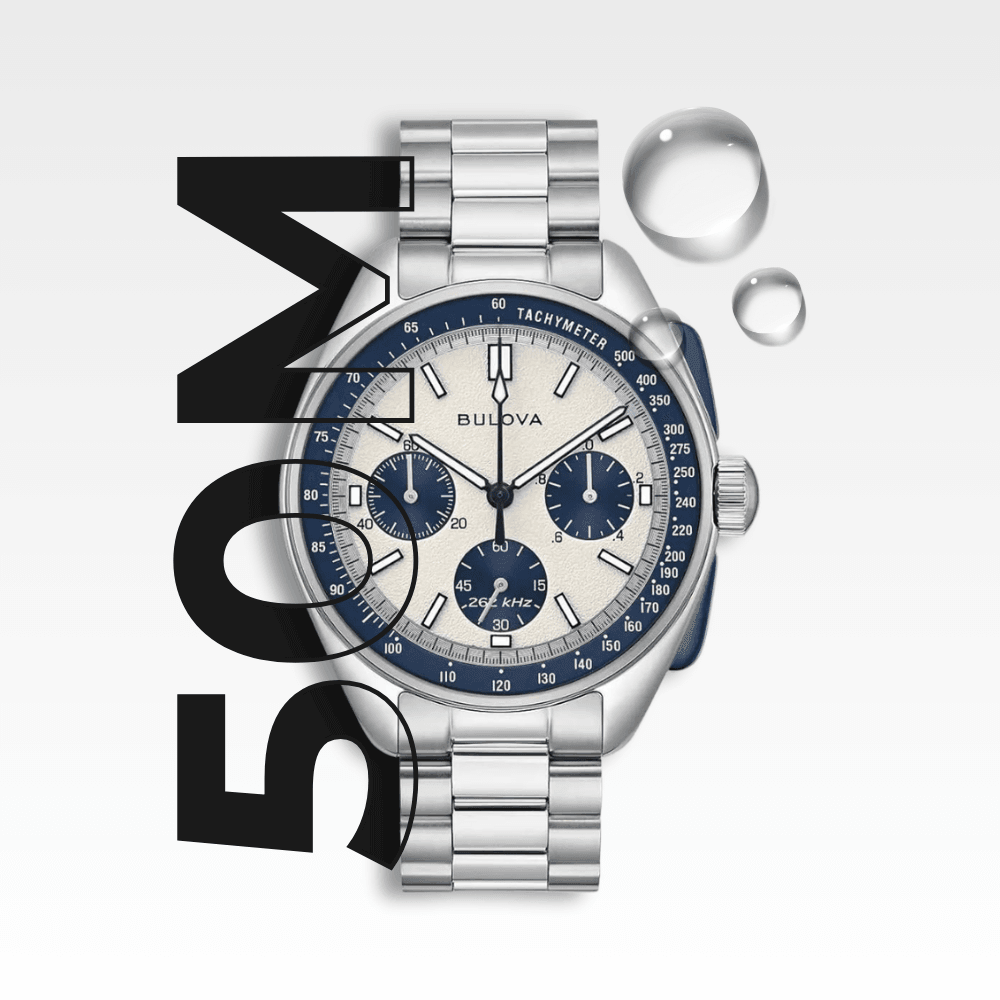orologio resistente acqua 50m, Bulova Lunar Pilot heritage 98k112