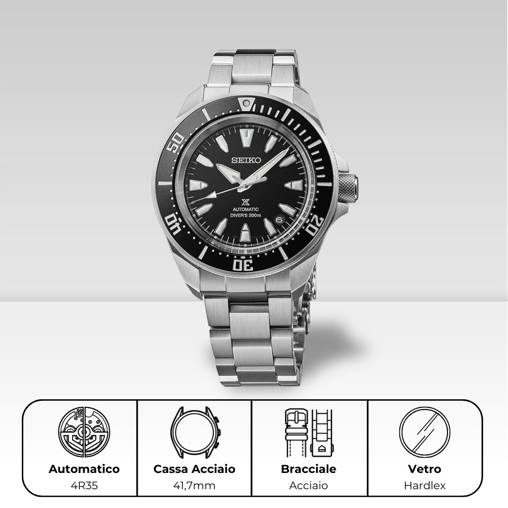 Orologio Seiko automatico cassa bracciale acciaio, Mare srpl13k1