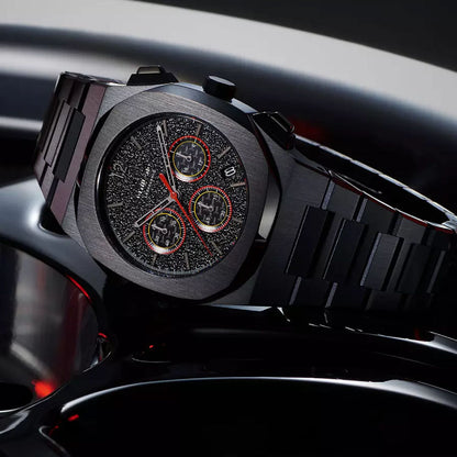 Orologio uomo acciaio nero da polso Sprint Chronograph D1 Milano