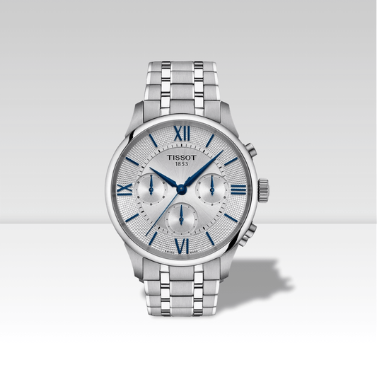 Tissot Chemin Des Tourelles Powermatic 80 - T1394621103800 - Cronografo con bracciale in acciaio