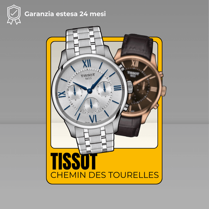Orologio Tissot Chemin Des Tourelles - T1394621103800 - Cronografo con bracciale in acciaio