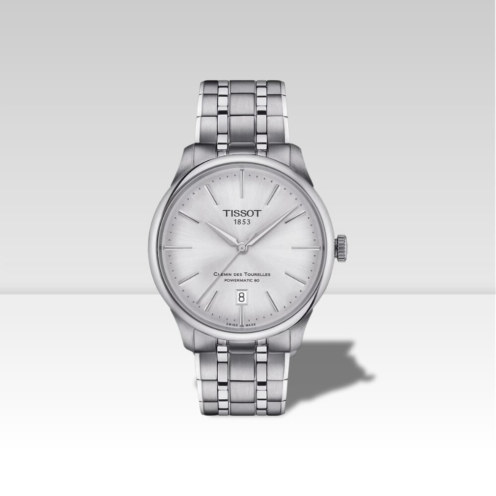 Tissot Chemin Des Tourelles Powermatic 80 - T1398071103100 - Bracciale in acciaio