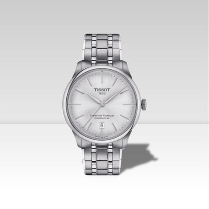 Tissot Chemin Des Tourelles Powermatic 80 - T1398071103100 - Bracciale in acciaio