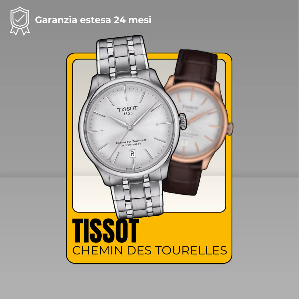 Tissot Chemin Des Tourelles Powermatic 80 - T1398071103100 - Bracciale in acciaio